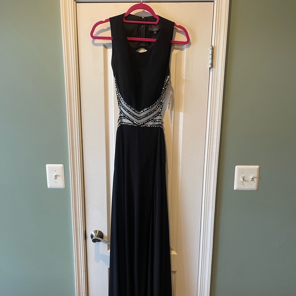 Blondie Black Formal Dress Backless Size 9 NWT